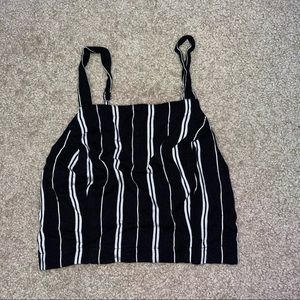 black and white striped tank top